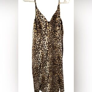 Animal print slip dress. Express size M